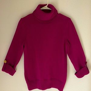 Jones New York cotton ribbed turtle neck sweater.